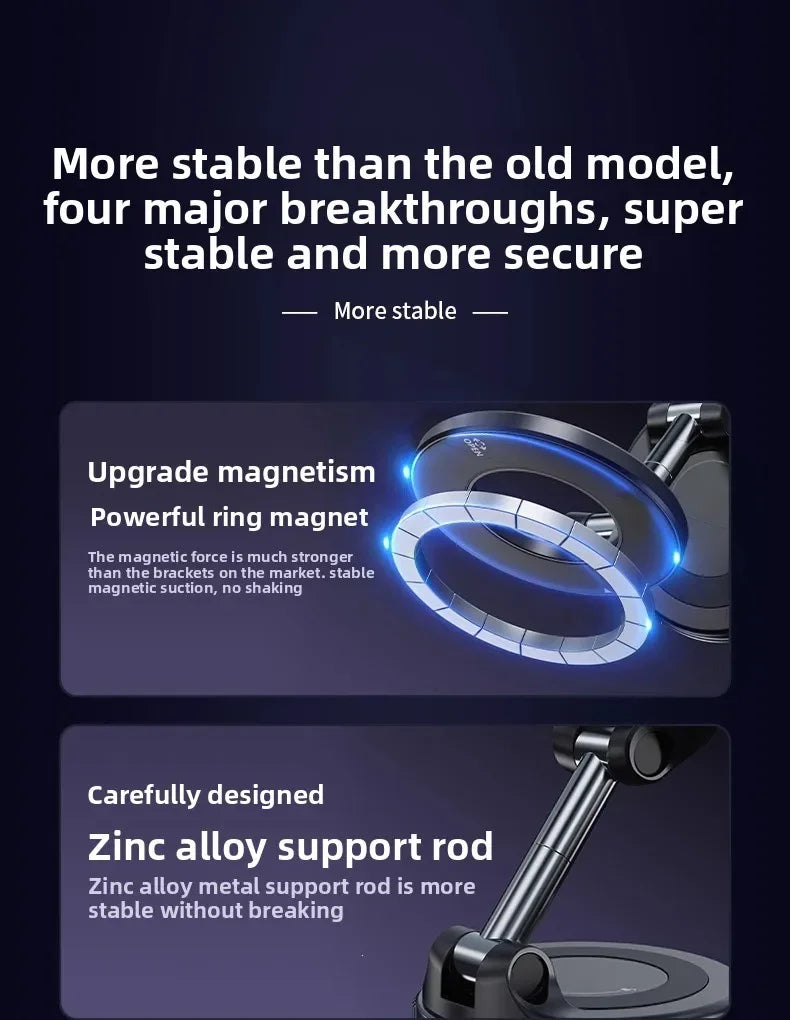 Magnetic Car Phone Holder Compatible With MagSafe And 360 Rotation