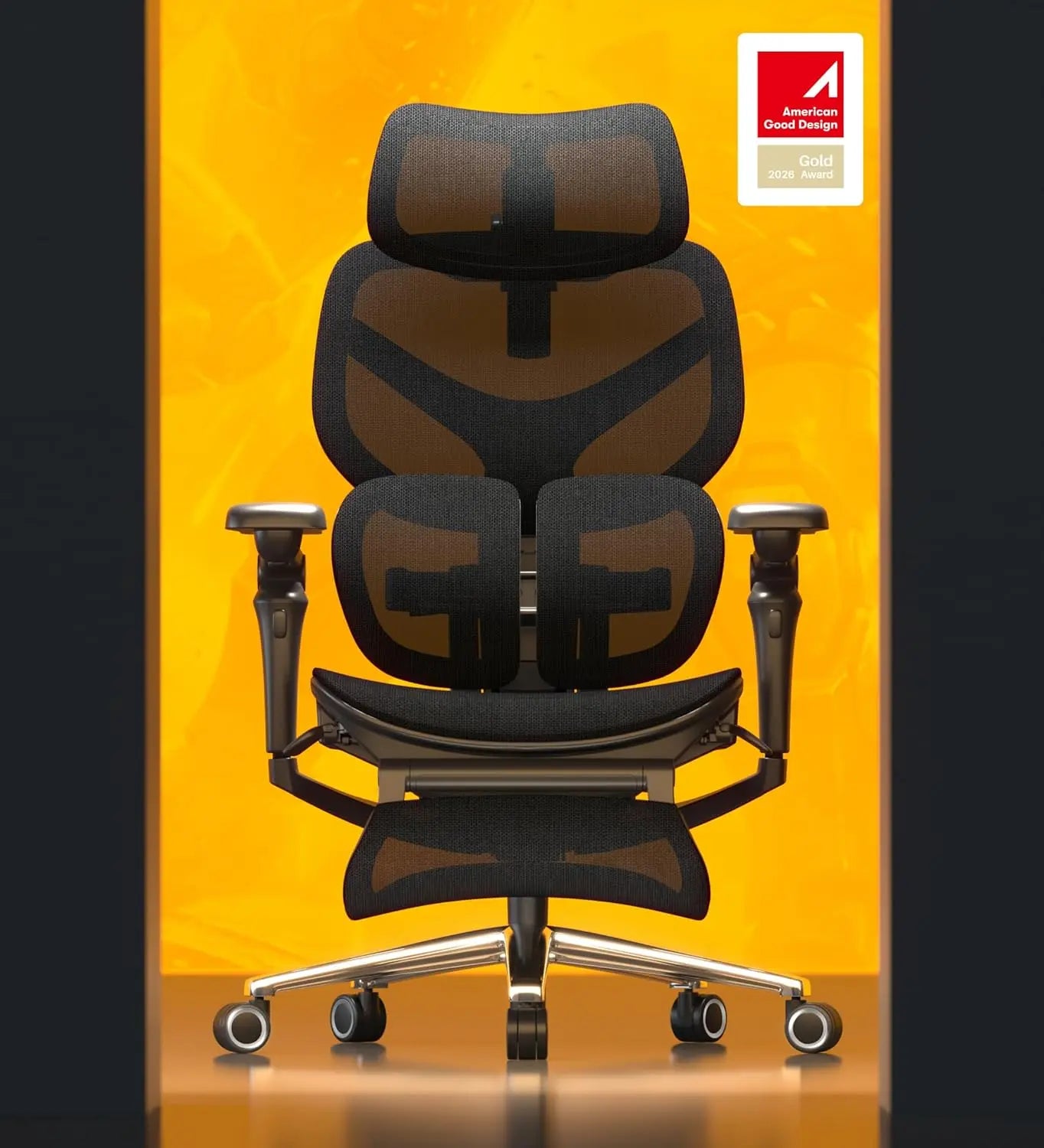 Sentinel-Pro Ergonomic Gaming Chair with 5-Year Warranty Dual-Wing Adaptive Lumbar 7D Armrests 145° 4-Position Recline, Custom