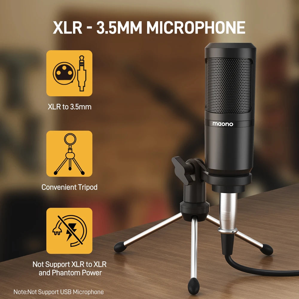 MAONO Bundle Audio Interface Condenser Microphone Set Podcast Equipment All-in-One Podcast Production Studio with 3.5mm Microphone for Live Streaming Recording PC Smartphone DJ MaonoCaster Lite + PM360TR (AU-AM200-S1 Black)