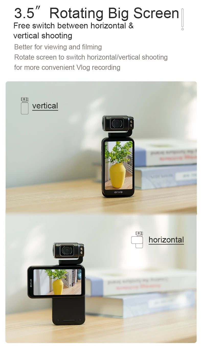 Ordro M3 Pocket Camera Digital Camcorder 5K 30FPS Image Stabilization Built-in Big Size Screen Handy Cam  Travel Vlog Cameras
Ships From China
