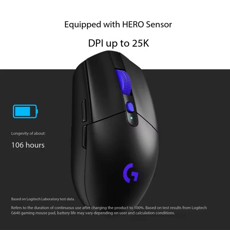 Logitech G304X Lightspeed Wireless Mouse 57g Lightweight Dual Mode Macro 6 Buttons Hero 25K Sensor 25600 DPI Optical Gamer Mouse