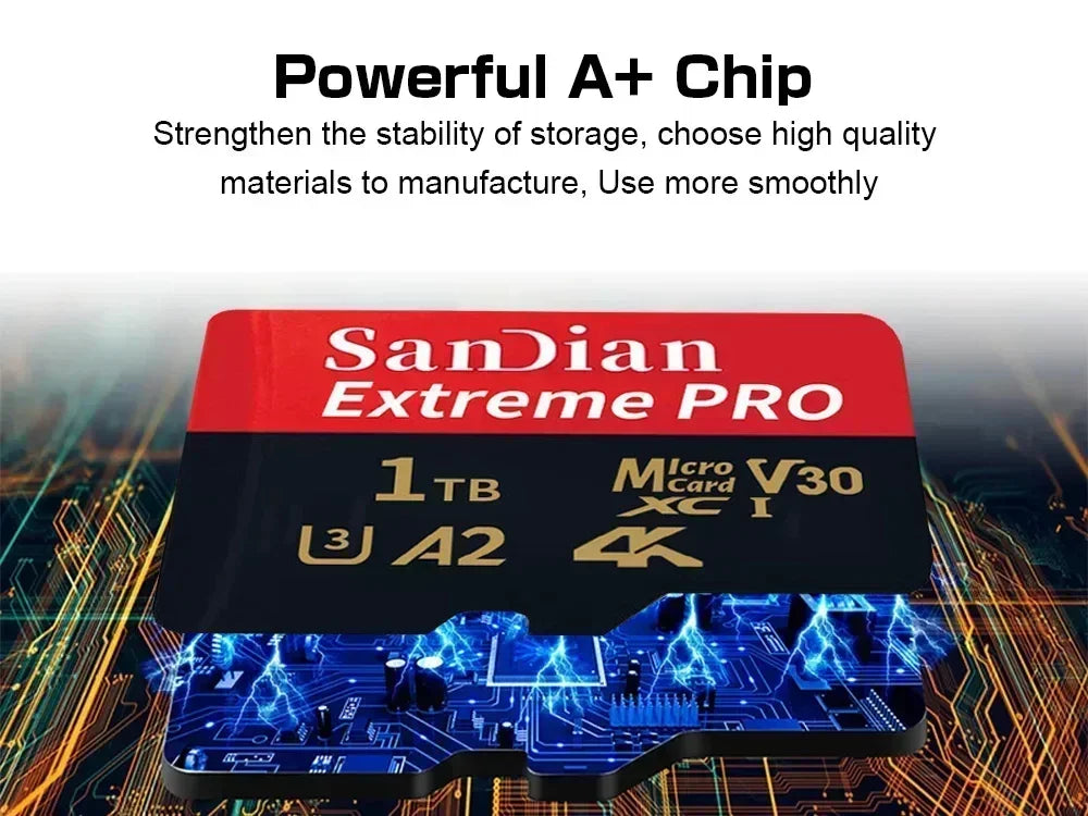 Class 10 U3 V30 Waterproof Memory SD Cards with USB Adapter 128GB 512GB High Speed Micro TF/SD Card for Phone Laptop Camera **Ships from China**