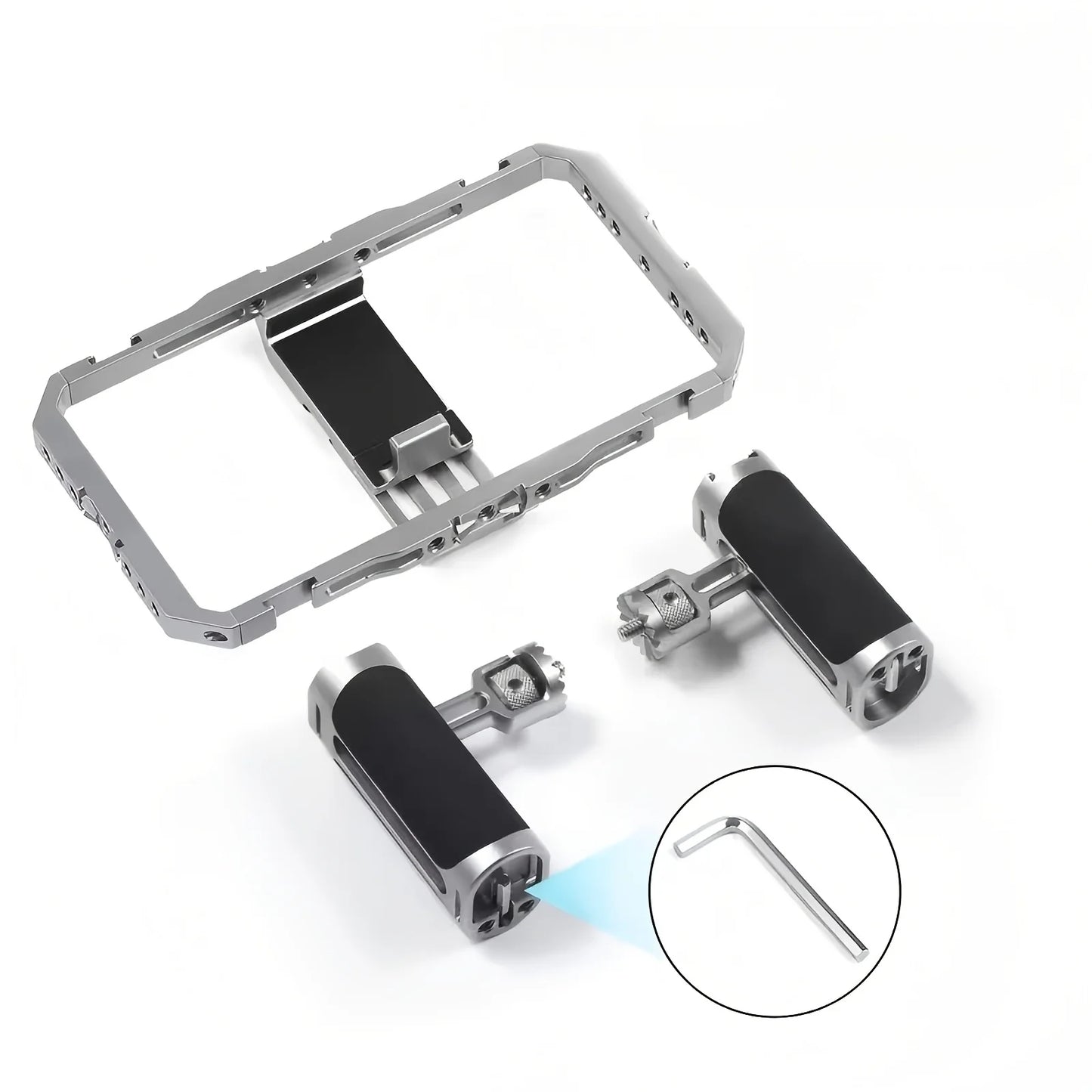 [Universal Phone Cage] Universal Smartphone Video Rig Kit with Handles | Handheld Filmmaking Stabilizer for Vlogging and Videography - Compatible with Most iPhone and Android Phones