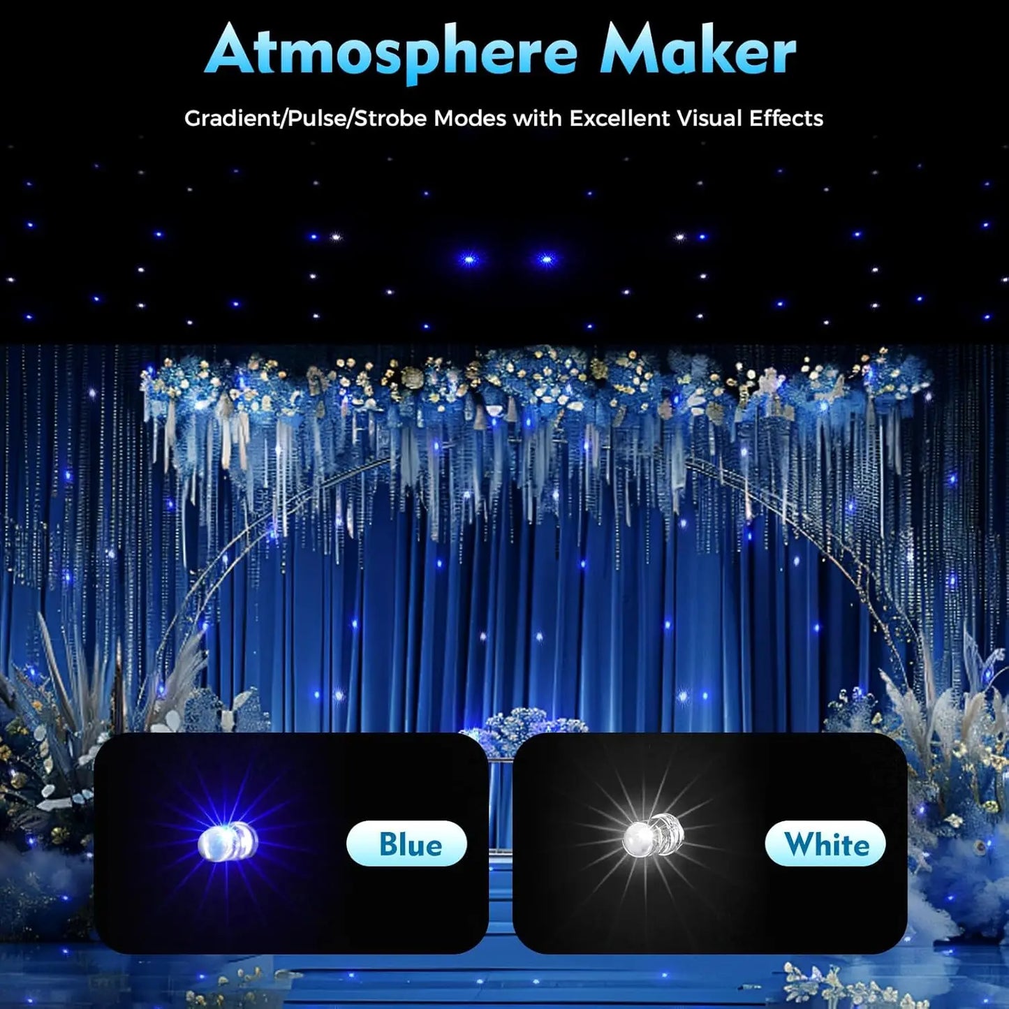 LED Star Curtain Backdrop Light Multi Stage Drape For Events