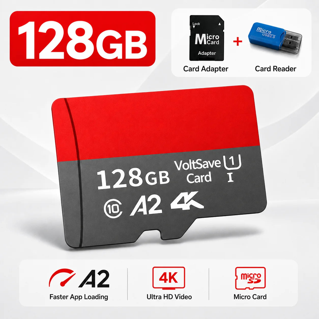 High Speed Reading Micro SD TF Memory Card 128GB for Monitoring - Specific Use Memory Storage for Digital Devices **Ships from China**