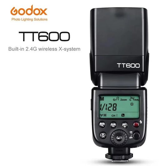 Godox 2.4G Wireless X-system TT600 GN60 Master/Slave Camera Flash Speedlite for Canon Nikon Sony Pentax Olympus Fuji Lumix