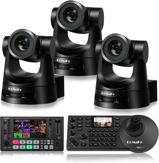 FoMaKo PTZ Camera HDMI AI Auto Tracking 20x Optical Zoom
