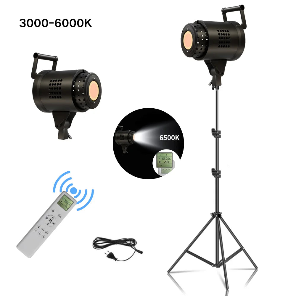 135W Bowens Reflector Video Studio Honeycomb Softbox Photography Light Dimmable LED Light Flash Studio Lighting 3000-6000K