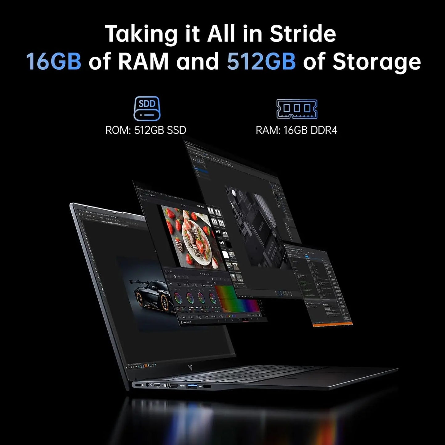 ACEMAGIC 17.3/18.5  Laptop AMD Ryzen 3 4300U, 16GB RAM 512GB SSD Windows 11 WiFi HDMI USB-C Large Screen & Upgradable Storage