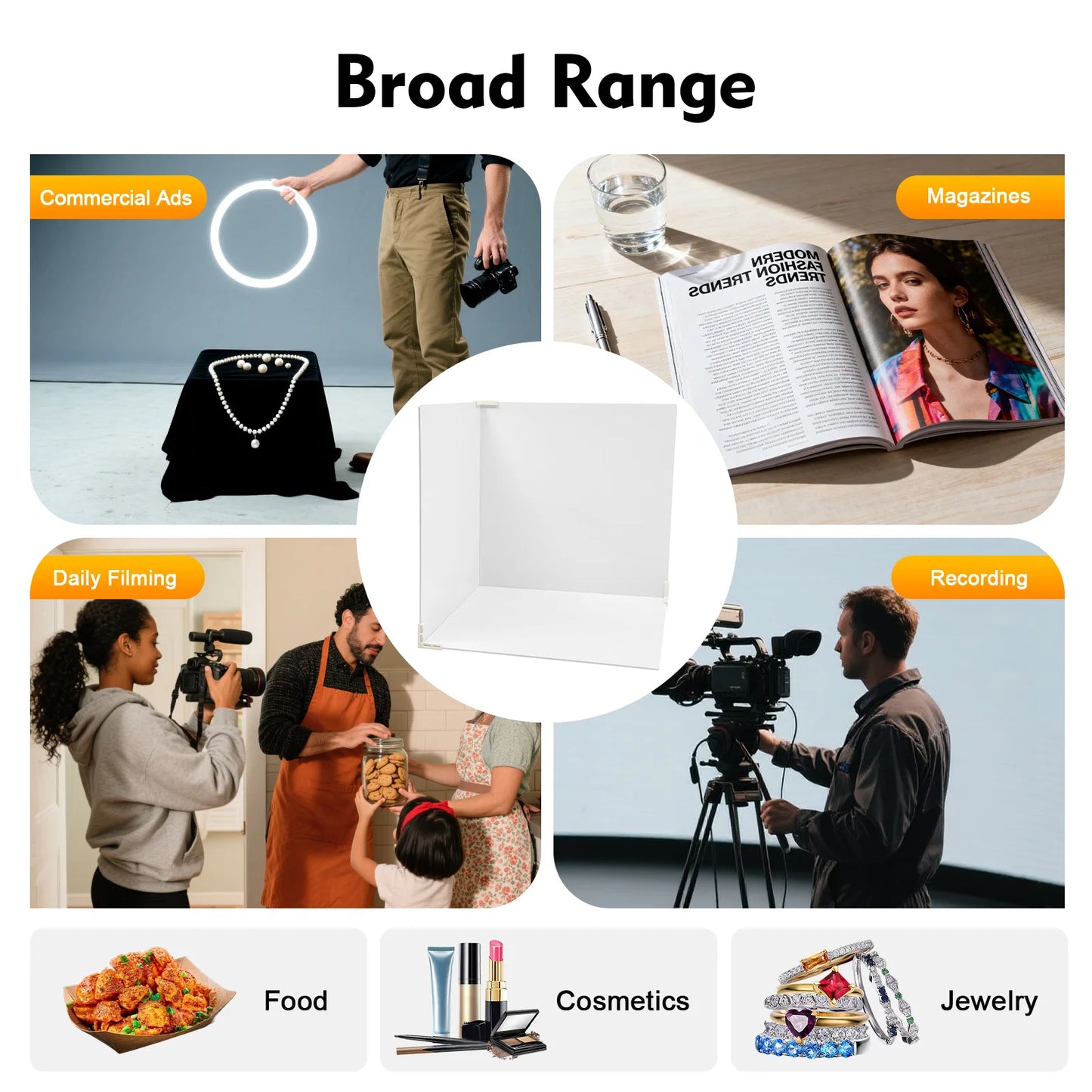 3PCS Shooting Backdrop 60*60 cm White&marbling 2 Sided Photography Background Board PVCProduct Photographic Prop