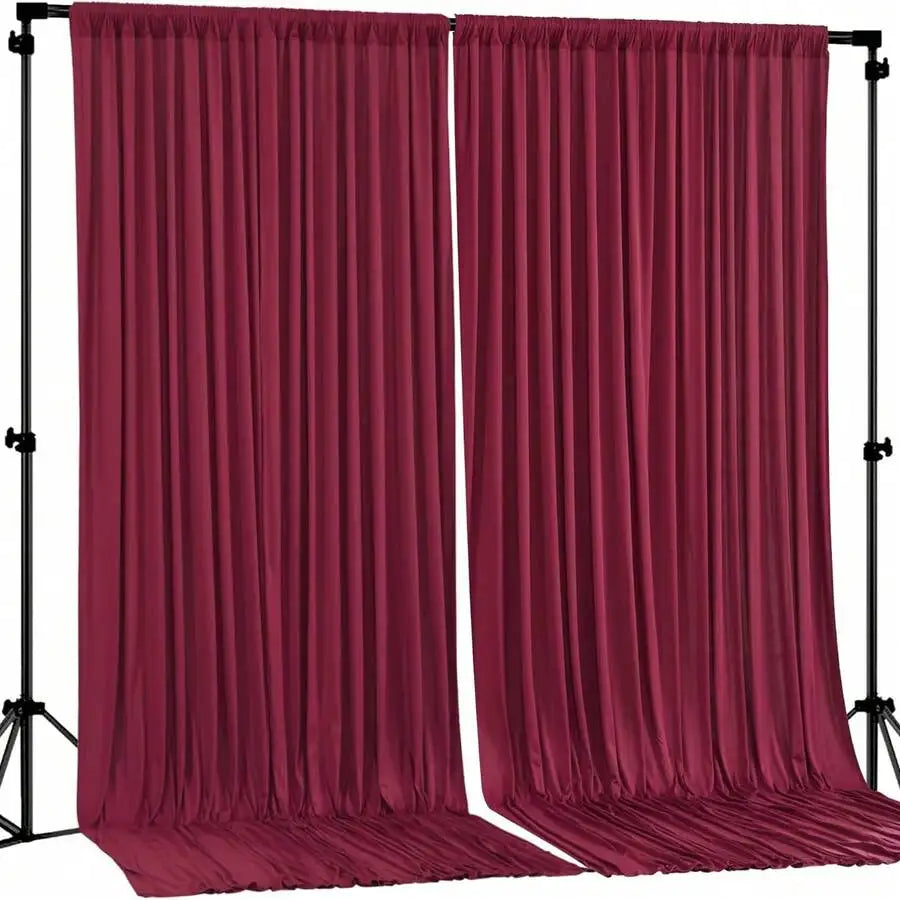 Red Polyester Curtain Backdrop For Party Wedding Photography Decor 5ft X 10ft Multiple Colors ** Drapes Only**