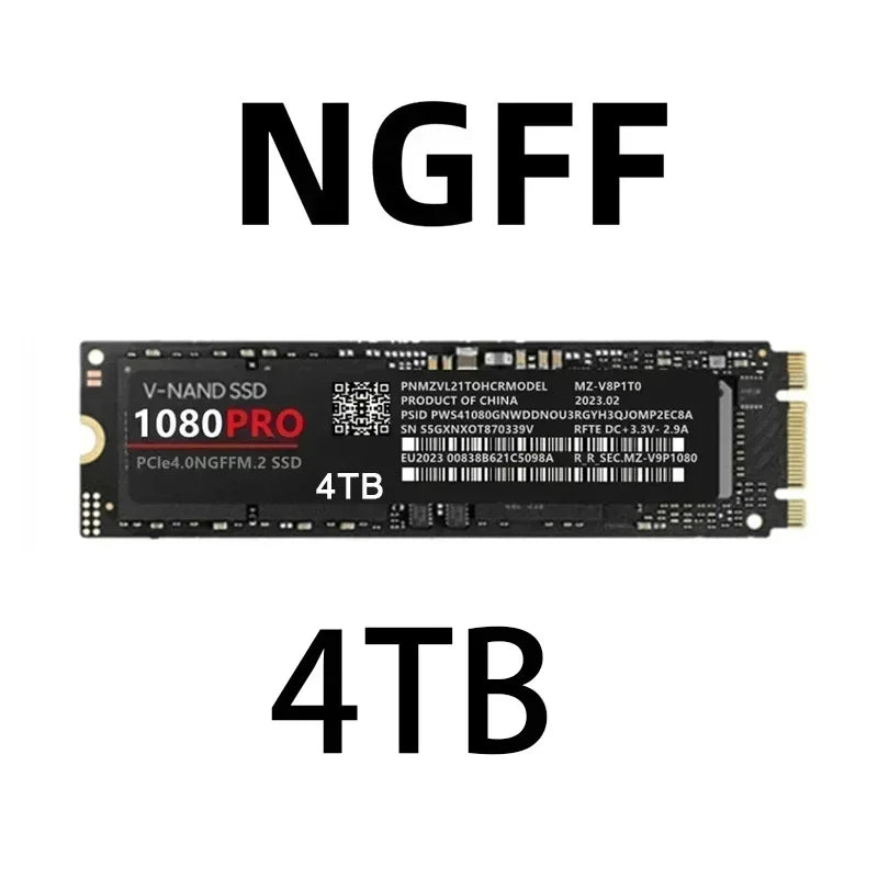 Original New 1080PRO M.2 NVMe PCIe4.0 SSD NGFF Internal Solid State Drive For PS5 Gaming Desktop Laptop PC **Ships from China**
