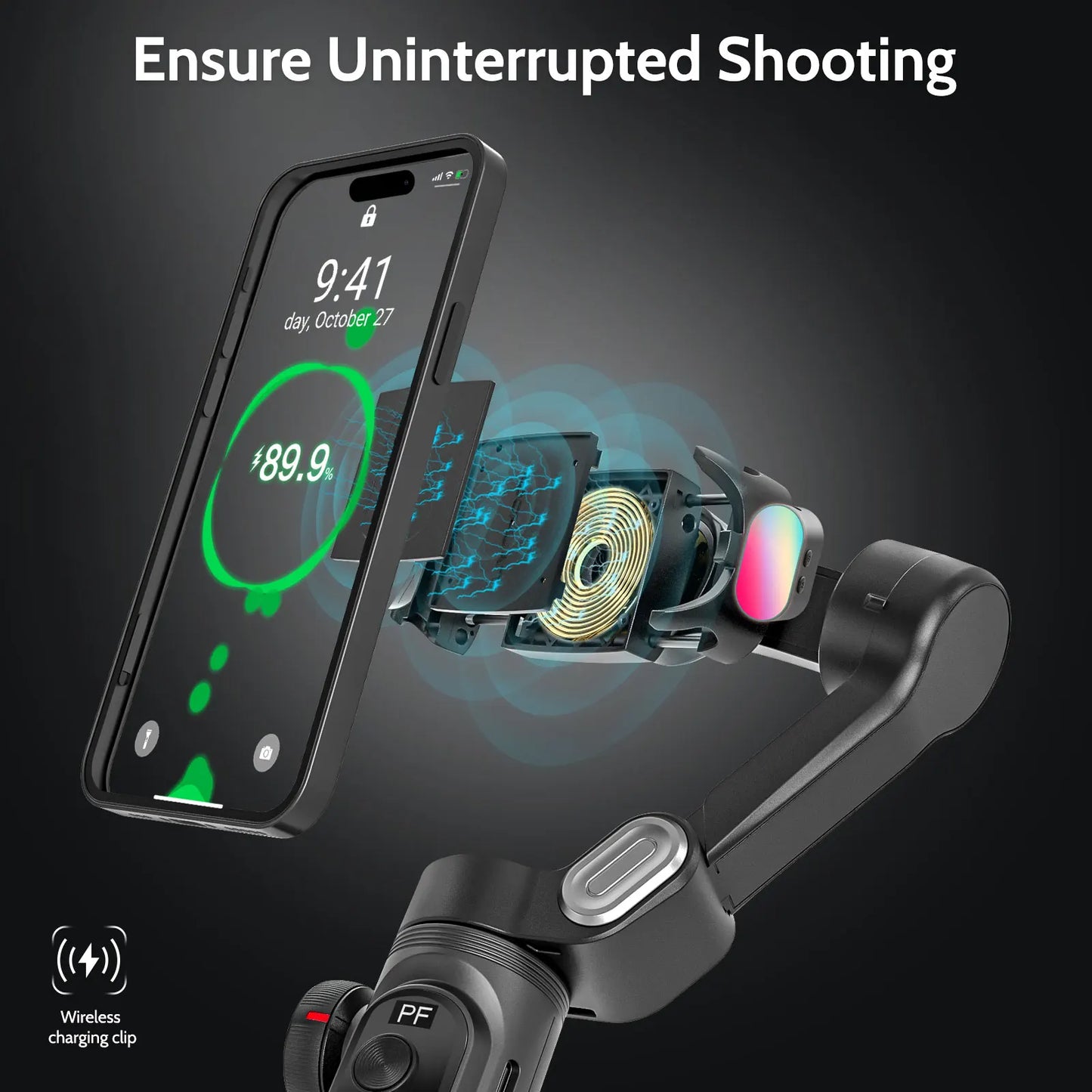 Aochuan 3 Axis Smart XPro Handheld Gimbal Stabilizer For IPhone And Android Smartphone Gimbal Stabilizer With RGB Fill Light