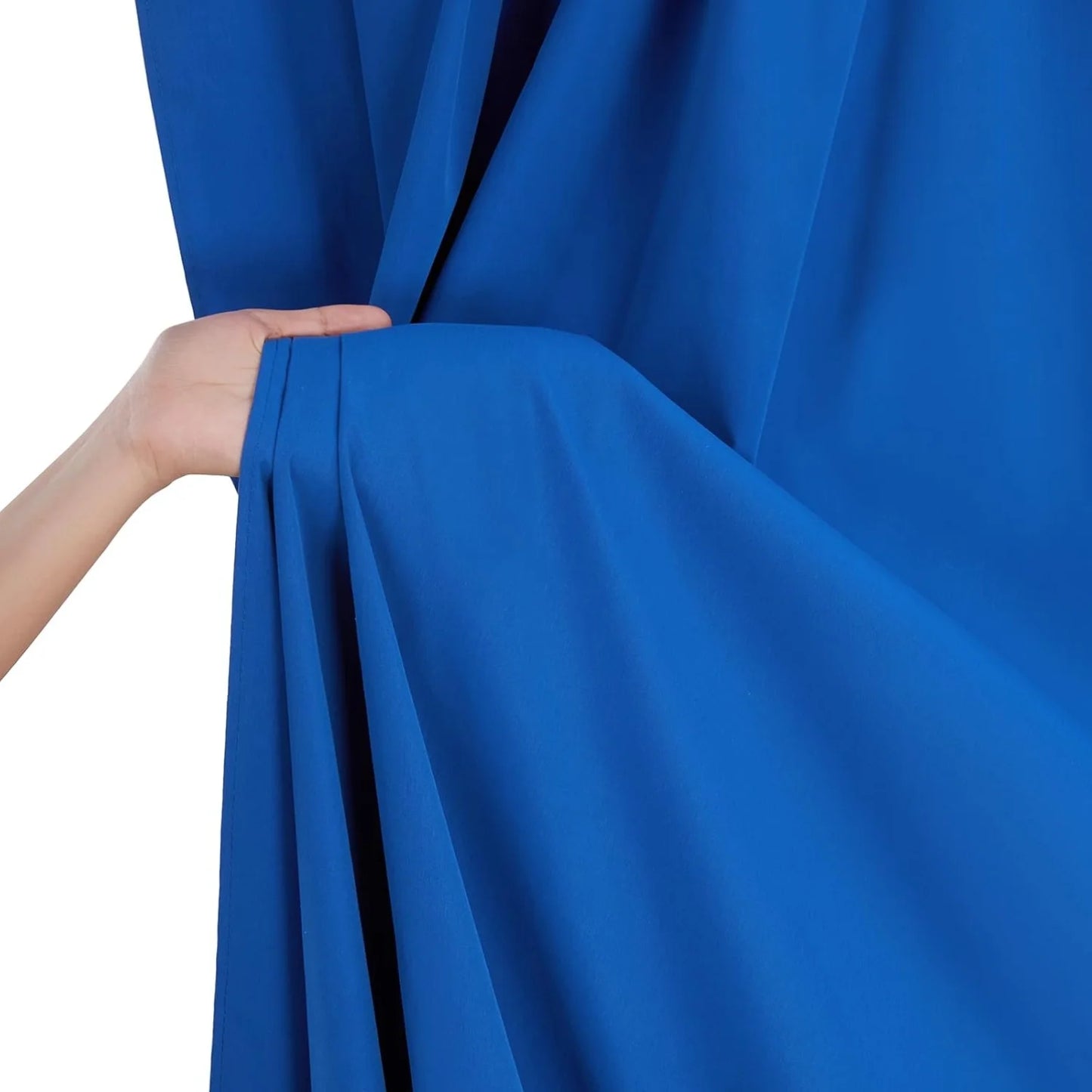 12 Panels-5ft X 10ft Royal Blue Backdrop Curtain for Party, Polyester Royal Blue Photo Backdrop