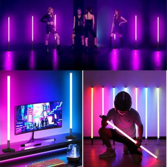 5000mAh Battery Powered Feet RGB led Tube dj Light bar Stand Colored Video Stick Lights for 360 Photo Booth Studio Dance Club P