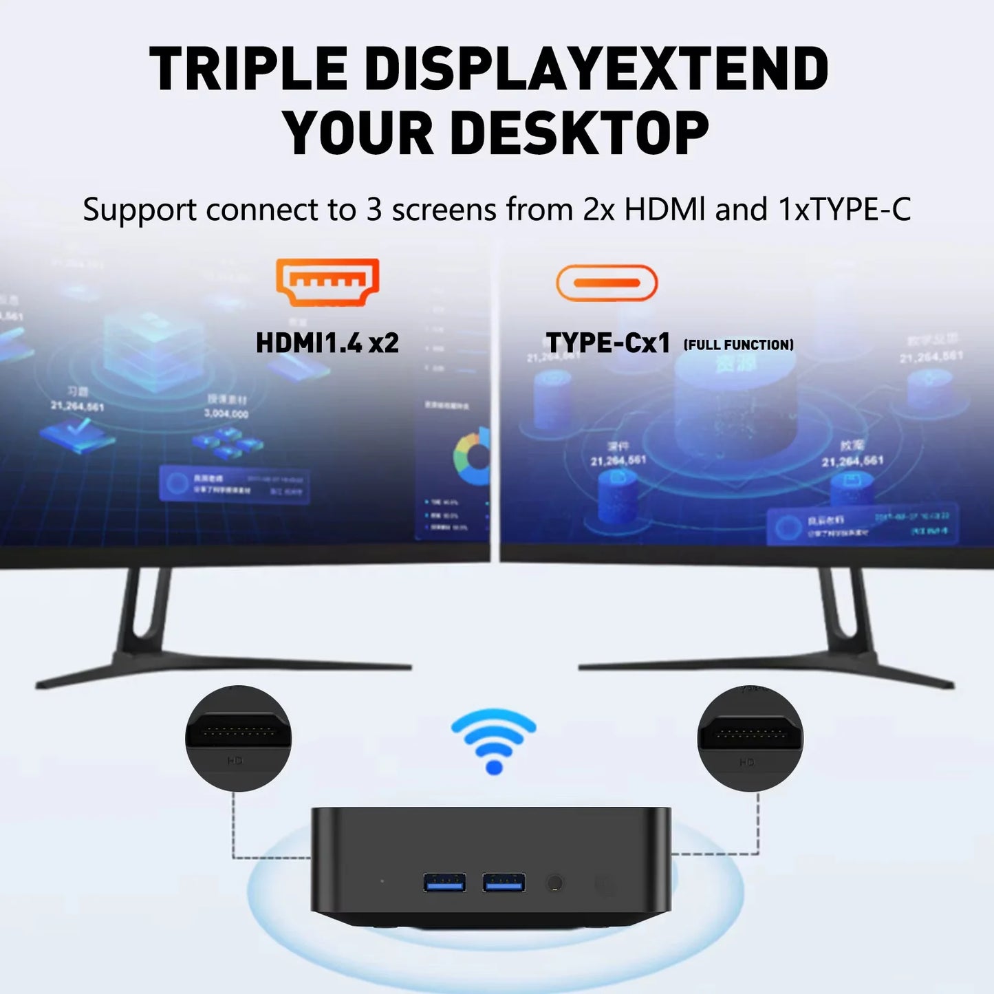 Mini PC Intel Core i9 10980HK i3 6100 Windows 11 Pc Gaming Computer 16GB 32GB RAM 1TB SSD WiFi6 BT5.2 Supports Desktop PC Gamer ** SHIPS FROM CHINA **