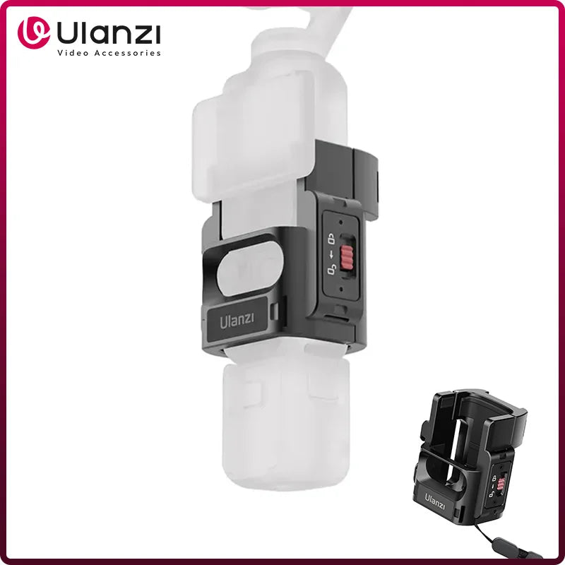 Ulanzi PK-06 Expansion Adapter for DJI Osmo Pocket 3 with Magnetic Quick Release Mount Cold Shoe for Video Light Mic Tripod Vlog