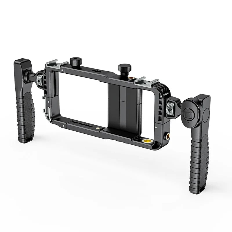 Universal Phone Cage: Hot Shoe Interface, 3/8″ & 1/4″-20 / M6 Threaded Mounts, Expandable Fill Options** Ships From China