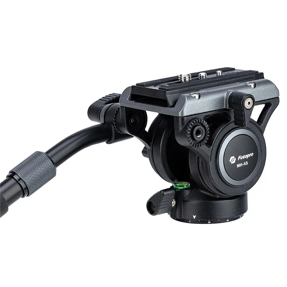 Fotopro Video Fluid Head Drag Pan Panoramic Tripod Head with Quick Release Plate Max Load 6kg for DSLR Cameras Camcorders MH-6S