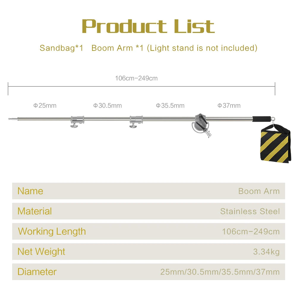 SH Professional Tripod Folding Studio Light Stand for Photography
