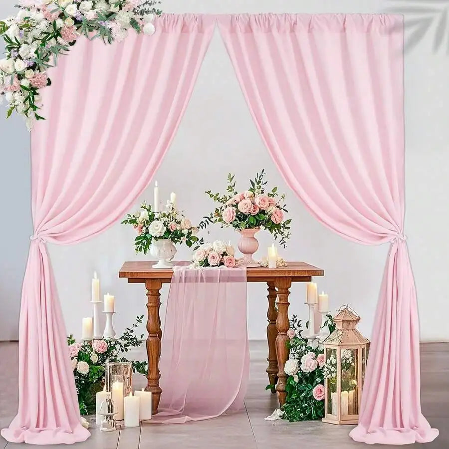Red Polyester Curtain Backdrop For Party Wedding Photography Decor 5ft X 10ft Multiple Colors ** Drapes Only**