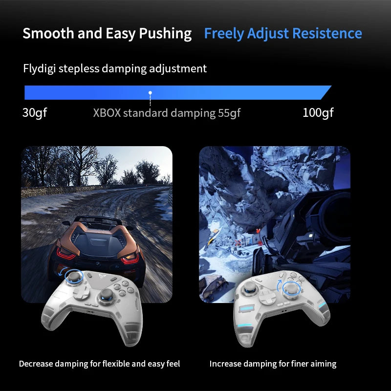 Flydigi APEX 4 Gaming Controller Wireless Gamepad Hall Trigger Force-adjustable Alloy Hall Joystick for PC /Switch/Mobile/TV Box