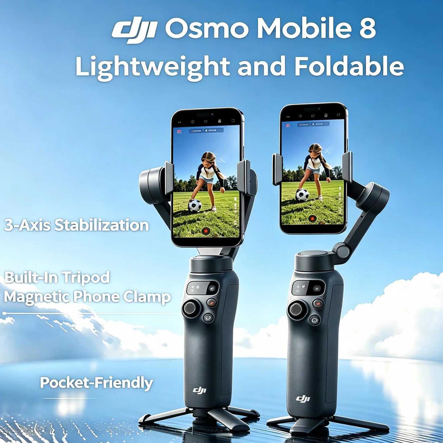 Dji Osmo Mobile 8 Gimbal Stabilizer Phone With Advanced Ai Tracking And Lighting Combo