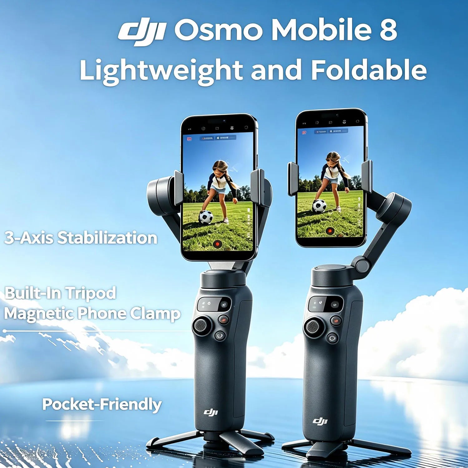 Dji Osmo Mobile 8 Gimbal Stabilizer Phone With Advanced Ai Tracking And Lighting Combo