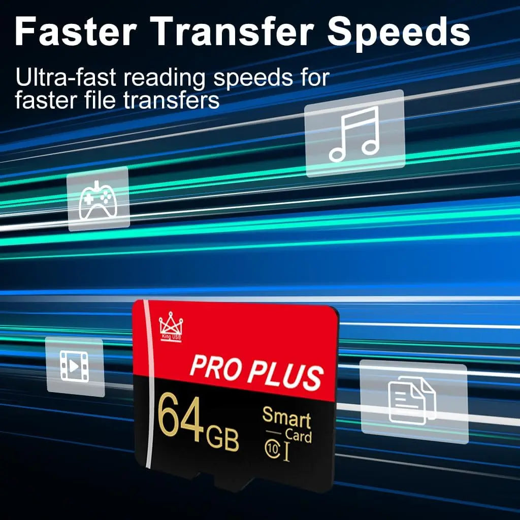 5-Pack 64GB High-Speed TF Memory Cards with Adapter for Phones, Cameras, Gaming