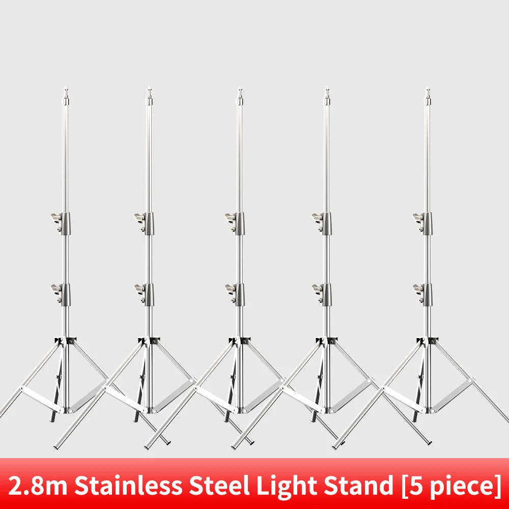 290cm Air Pressure Tripod Bearing 10kg for Camera Stainless Steel Light Stand For Ring Light Live Youtube and Photography Soft