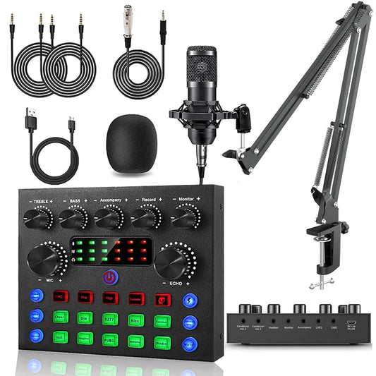H96 V8S Professional Live Sound Card Microphone Kit