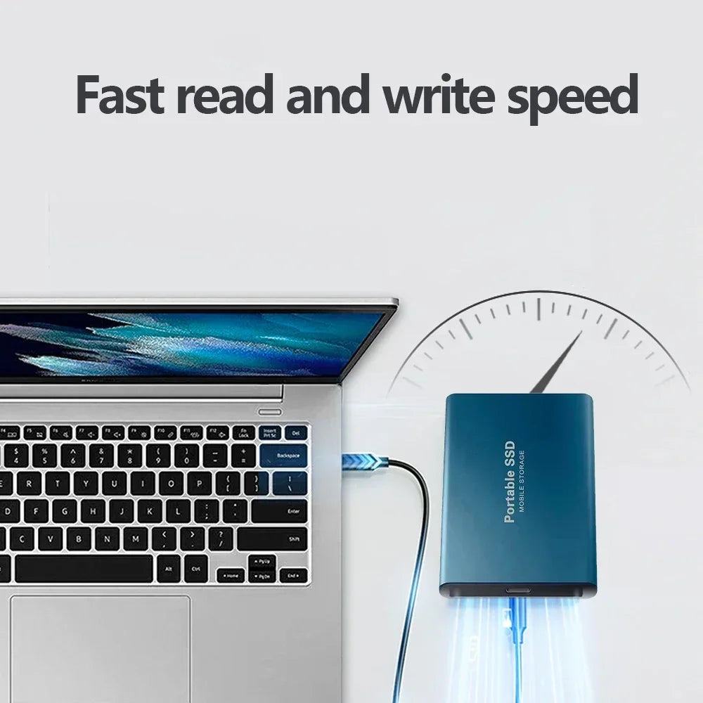 16TB External SSD Portable USB C Solid State Drive Small Body Big Performance Basic Daily Storage **Ships from China**