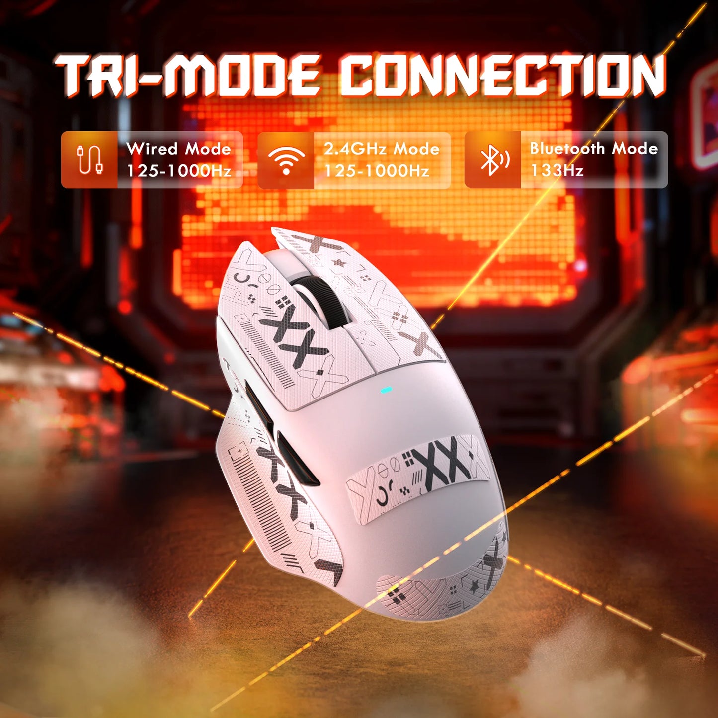 ATTACK SHARK V6 65g Wireless Gaming Mouse RGB Magnetic Charging Dock Wireless/Wired Mouse 1K Polling PAW3311 Multiple Colors