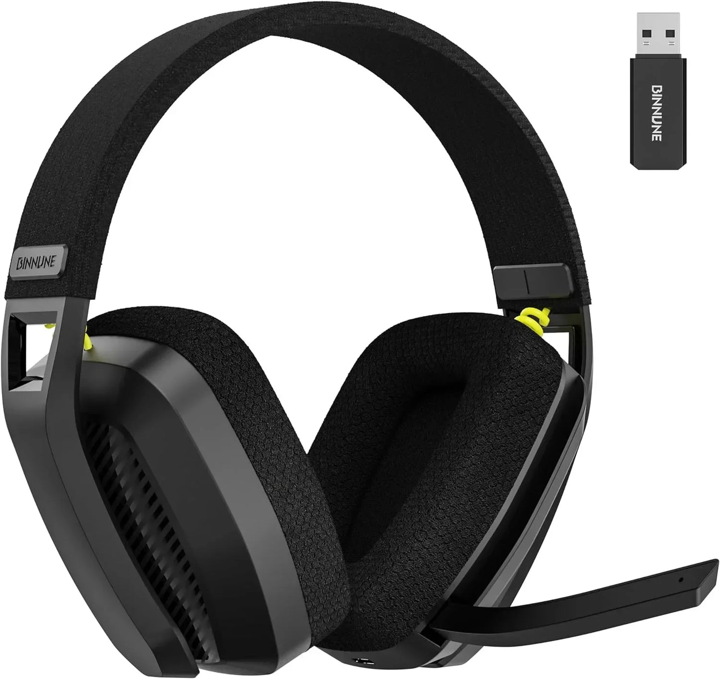 BINNUNE 2.4GHz Wireless Gaming Headset with Mic for PS5 PS4 PC Mac Playstation, Bluetooth Gaming Headset with Microphone, Multiple Colors
