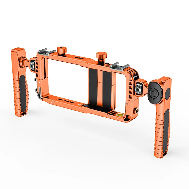 Universal Phone Cage: Hot Shoe Interface, 3/8″ & 1/4″-20 / M6 Threaded Mounts, Expandable Fill Options** Ships From China