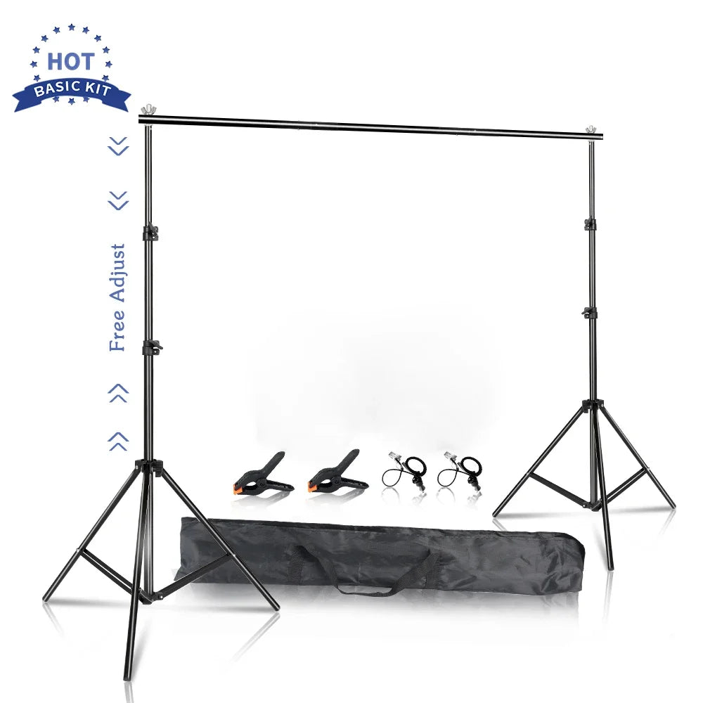 SH Photography Background Backdrop Stand Support Picture Canvas Frame System Kit With Carry Case For Muslin Photo Video Studio