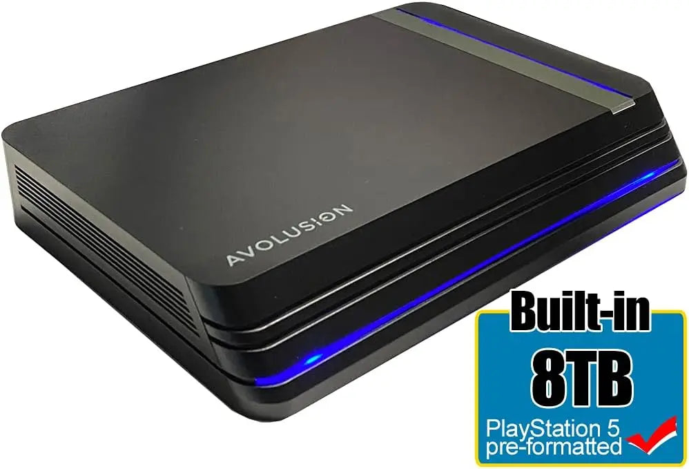 8TB USB 3.0 External Gaming Hard Drive for PS5, Compatible with PS4 Games, Renewed Premium Storage