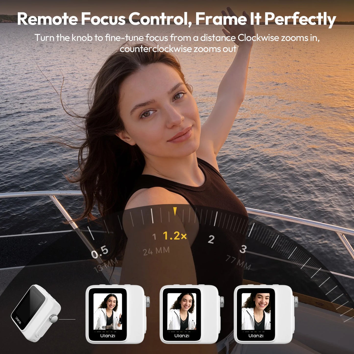 Ulanzi VM02 Selfie Monitor Screen Magnetic Mirroring for iPhone 17 16 PRO Smartphone Android Vlog with Remote Control Wireless ** Ships from China**