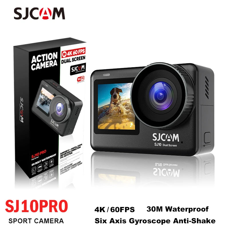 SJCAM SJ10 Pro Action Camera 4K Cam Active HDR Video Sports DV Dual Screen for Vlog Camera