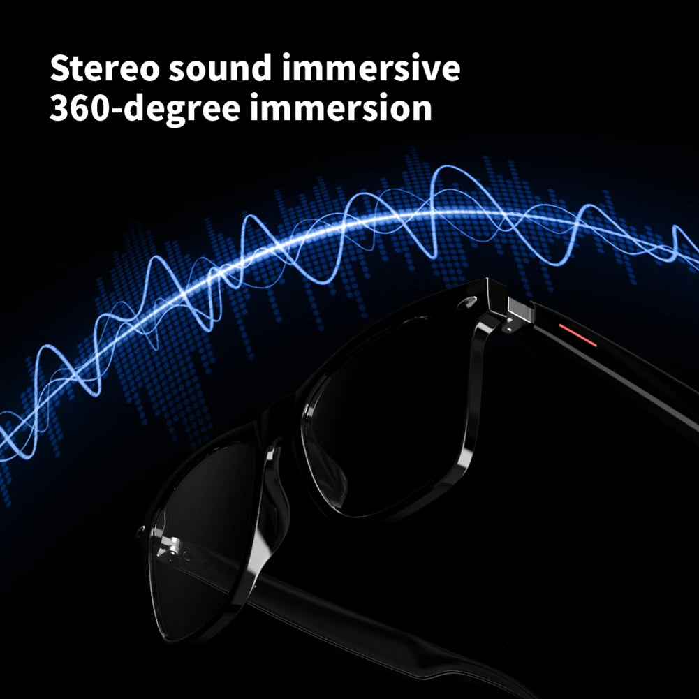 Smart Glasses AI Voice Assistant Camera Glasses Open Ear Sound Mic & Speakers Outdoor Sport Glasses with Camera for Women Men