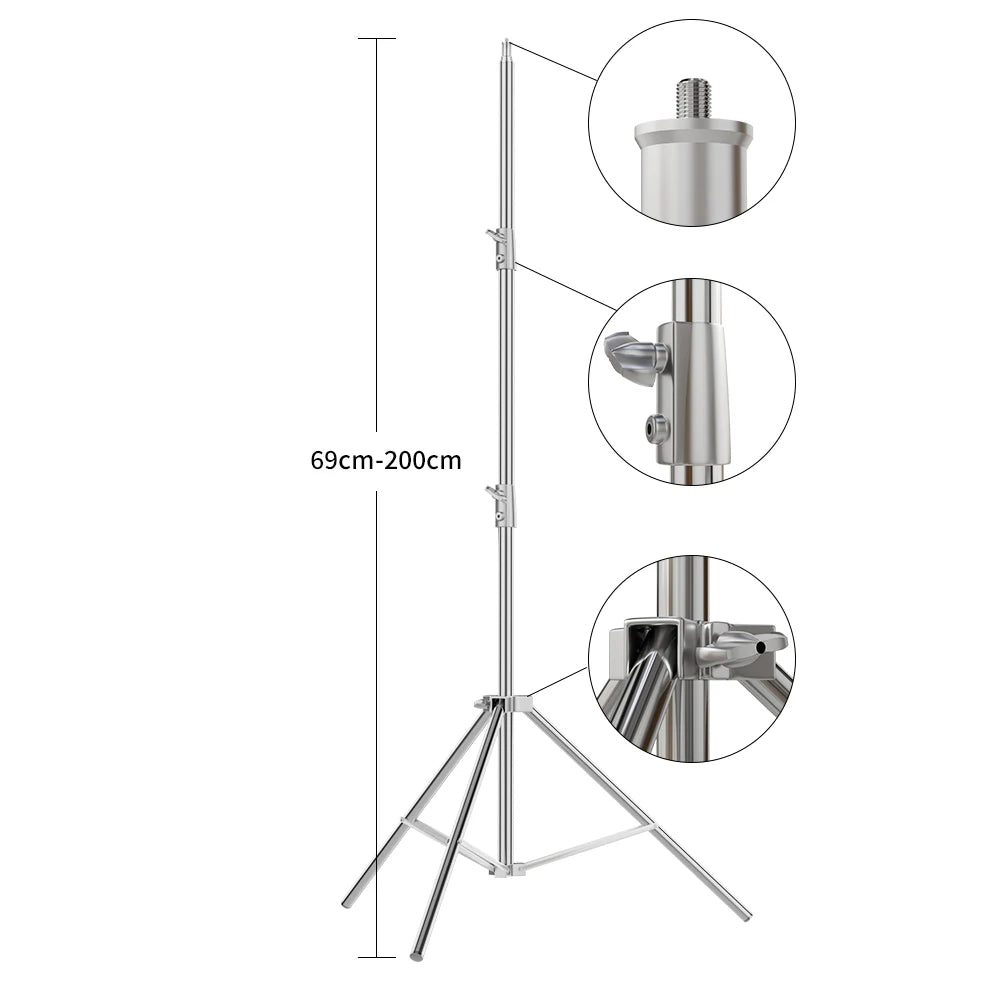 SH Professional Tripod Folding Studio Light Stand for Photography