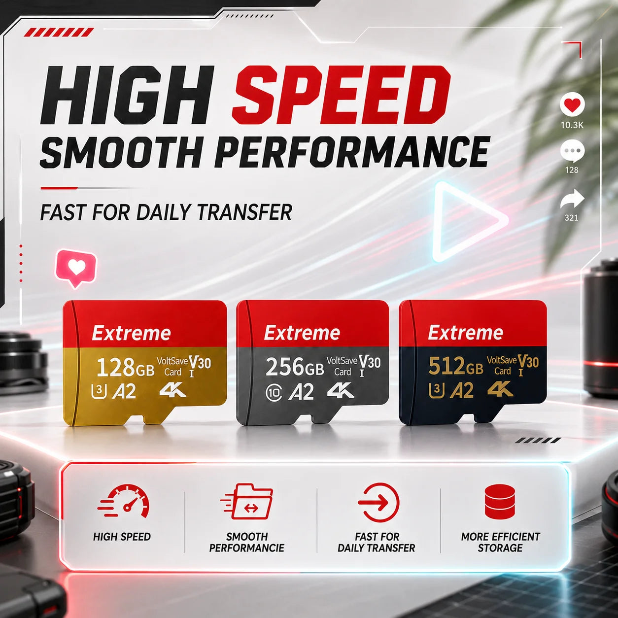 High Speed Reading Micro SD TF Memory Card 128GB for Monitoring - Specific Use Memory Storage for Digital Devices **Ships from China**