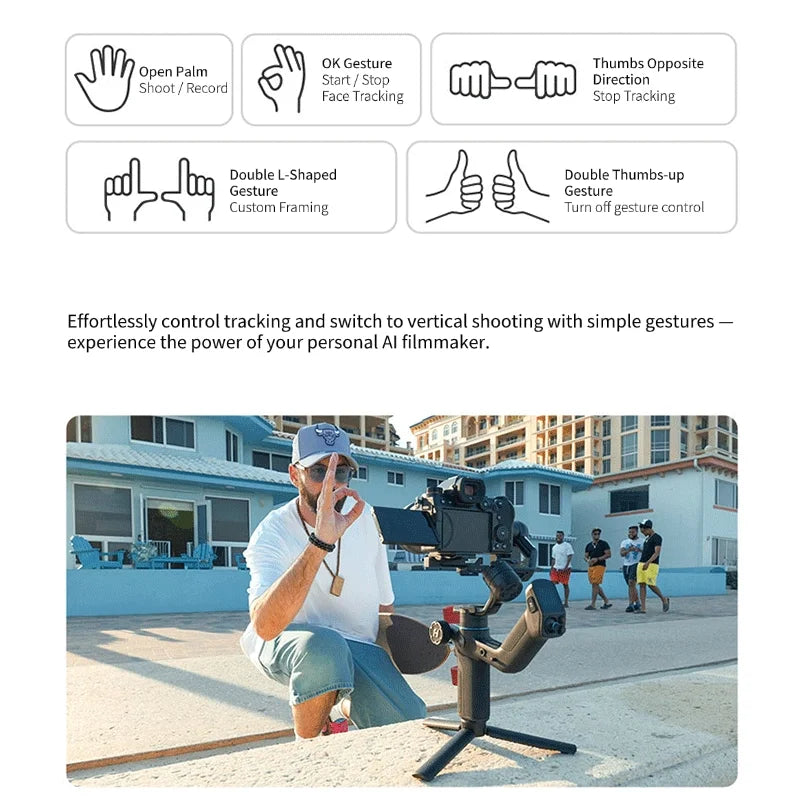 FeiyuTech SCORP Mini 3 Pro – 3-in-1 Gimbal with Detachable Handle & AI 4.0 Tracking for Mirrorless, Action Cameras & Phones