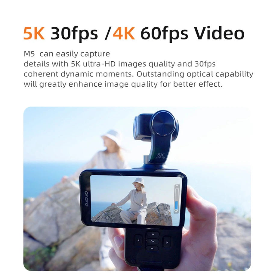 ORDRO M5 Action Camera 4k Handheld Pocket Digital Camcorder 3-axis Gimbal Stabilization IR Night Vision Vlog Videos Camara
Ships from China