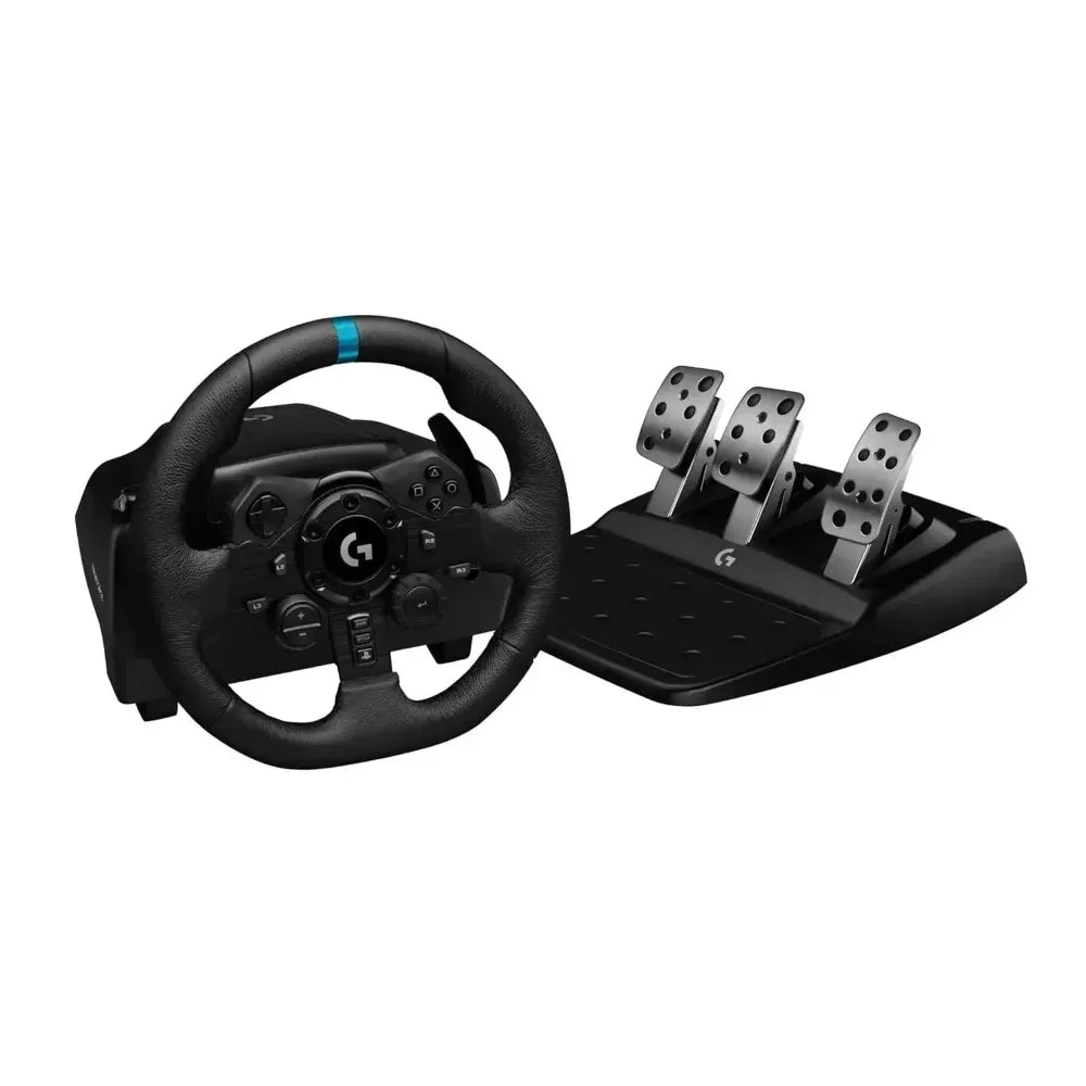 Gaming Steering Wheel with Pedals TRUEFORCE 1000Hz Force Feedback for PS5 PS4 PC Mac Leather Black Racing Wheels