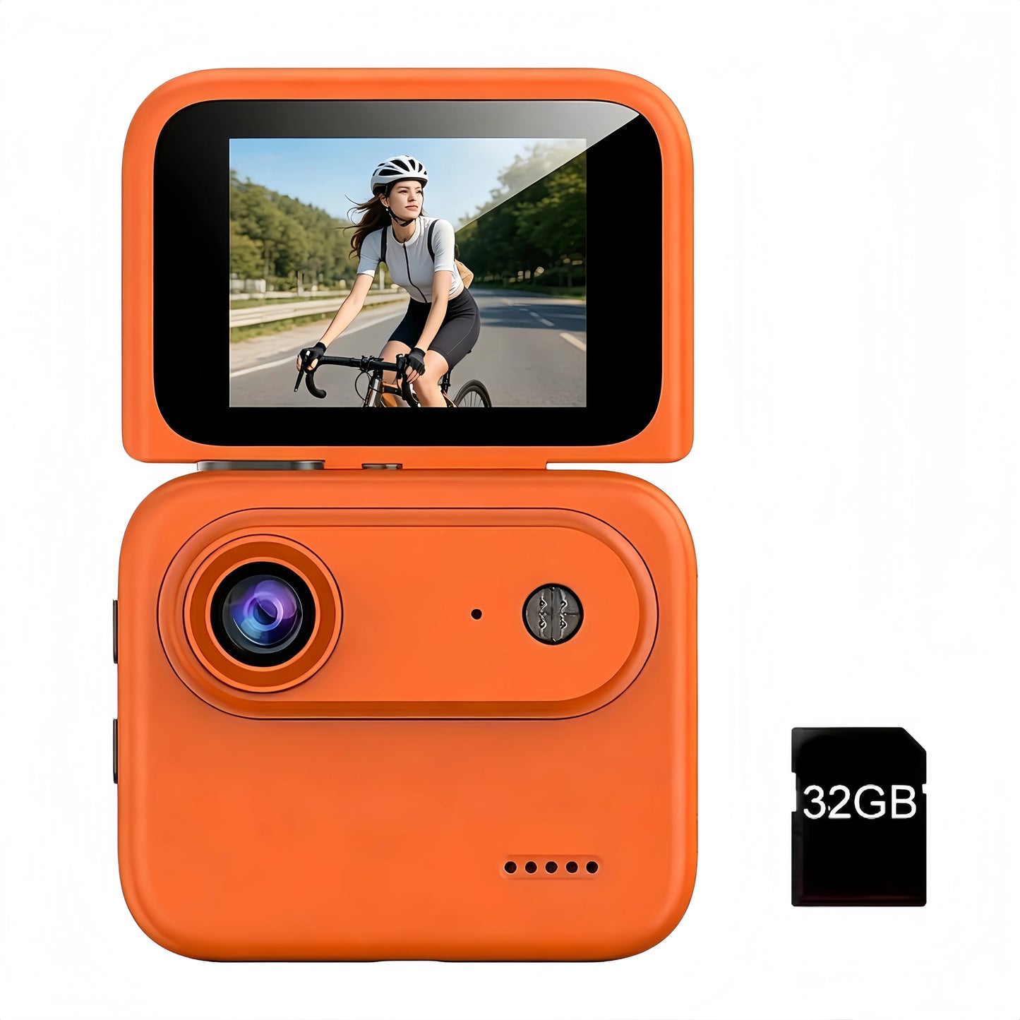 32GB Action Camera 1080P 360° with Flip Screen, Multi-Functional Vlogging Video Camera, Wide-Angle Lens, 1080P Multiple colors Us Shipping