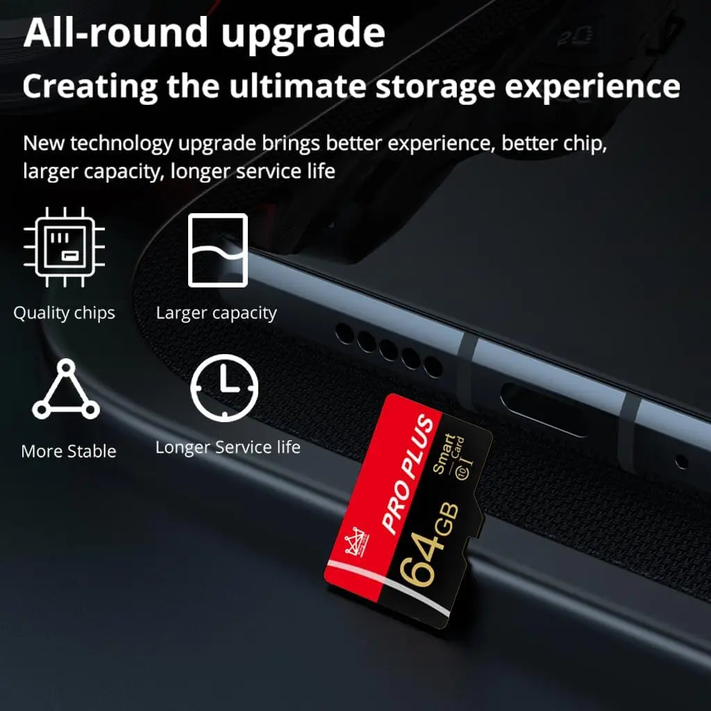 5-Pack 64GB High-Speed TF Memory Cards with Adapter for Phones, Cameras, Gaming