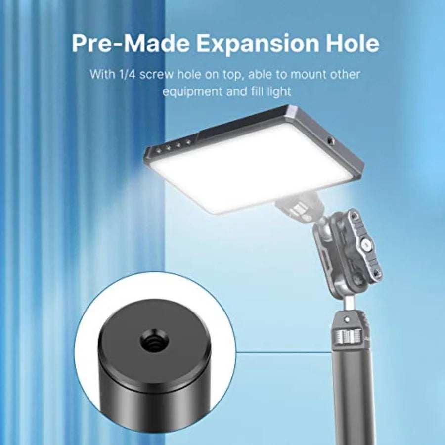 ULANZI Camera Desk Mount Stand for overhead filming, aluminum alloy, black, flexible articulated arm with 360 rotatable ball head