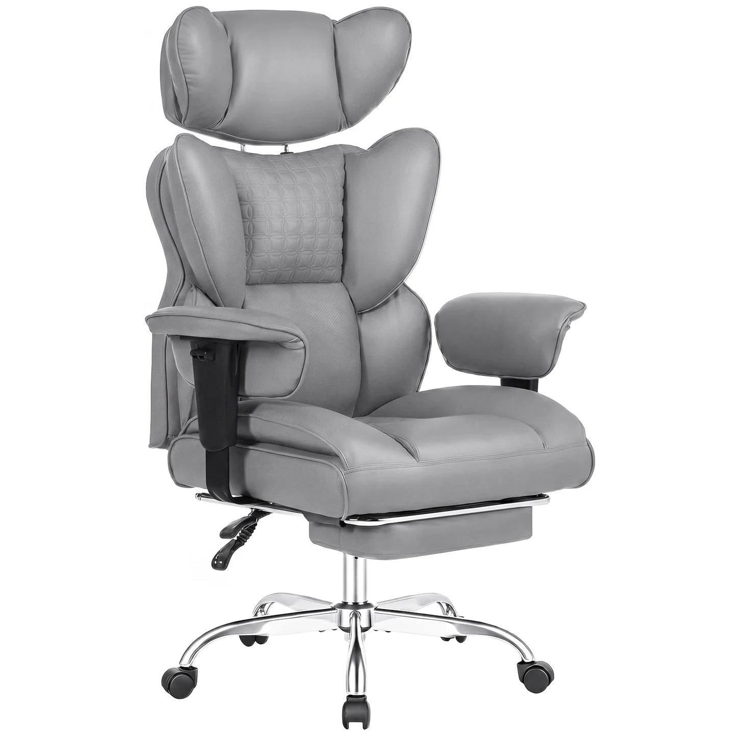 JHK Ergonomic Adjustable Armrests Gaming Computer Chair PU Leather Reclining Computer Chair with Pocket 350 LBS Office Chair with Footrest Height Adjustable Swivel Wide Seating for Home Office Multiple Color options