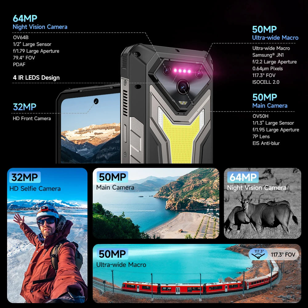ULEFONE Armor 34 Pro Plus 5G Rugged Phone With Projector